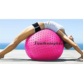 XẢ KHO - Bóng tập yoga trơn 75cm+ bơm bóng)