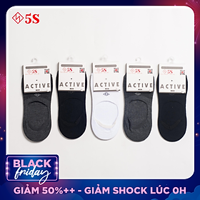 Combo 5 Đôi Tất Lười Nam, Vớ Lười Nam 5S Kháng Khuẩn, Khử Mùi Cao Cấp (Nhiều Màu)