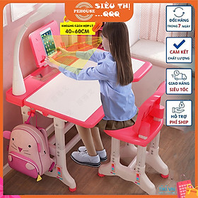 Mua Bộ bàn ghế cao cấp chống gù chống cận bàn học thông minh cho học sinh điều chỉnh độ cao - Hàng chính hãng