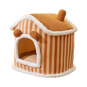 Lovely Cat Bed House Kennel Removable Soft Winter Warm Washable Pet Bed