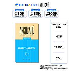 Cà phê Cappuccino Dừa - Archcafé (hộp 12 gói x 20g)