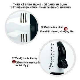 Mua Dụng Cụ Nhào Bột Trộn Kem Đánh Trứng Cầm Tay Đa Năng 7 Tốc Độ 180W - GDHN Loại Tốt