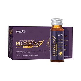 Nước uống collagen thảo dược giúp đẹp da, hỗ trợ ngủ ngon Blossomy Premium lốc 10 chai x 50ml