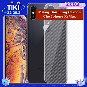 Mua Miếng dán lưng chống trầy cho iPhone Xs Max vân Carbon