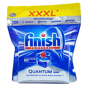 Túi 60 viên rửa chén Finish Quantum Max Dishwasher Tablets PTT025459