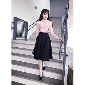 Chân váy xòe dáng dài xinh xắn