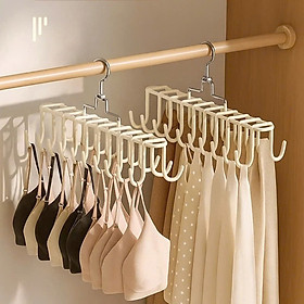 Móc Treo Đa Năng 12 Móc Sắt Bọc PVC – Giá Treo Cà Vạt, Nón, Thắt Lưng, Túi Xách, Đồ Lót Tiết Kiệm Diện Tích 36.5x19x8cm