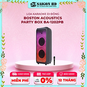 Loa Karaoke Bluetooth BOSTON ACOUSTICS Party Box BA-1202PB | Tích hợp Micro không dây | Tăng/giảm âm Bass ,Treble | Hàng Chính Hãng