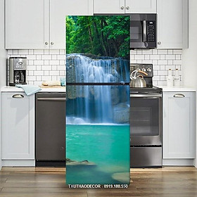 Miếng dán Tủ Lạnh mẫu SUỐI NƯỚC chất liệu cao cấp