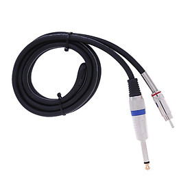 RCA Male to 6.35mm Male Plug Mono Audio AUX Connector Cable Cord 0.5M