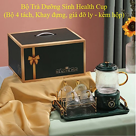 Bộ Trà Dưỡng Sinh Health Cup đa năng (Full bộ 4 tách, Khay đựng, Giá đỡ ly)