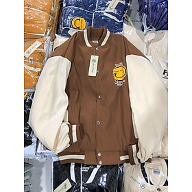 Áo Khoác Da Lộn Kiểu Bomber Unisex Hàn Quốc - Rẻ Đẹp- 2 Lớp Lót Dù Icon Mặc Cười Siêu Xinh- Cặp Đôi Nam Nữ Mặc Thu Đông