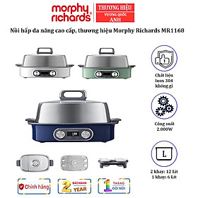 Mua Nồi hấp đa năng Morphy Richards MR1168 Thương hiệu Anh Quốc  Công suất 2000W - HÀNG NHẬP KHẨU (BẢO HÀNH 24 THÁNG)