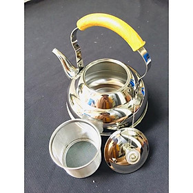 Mua Ấm pha trà inox có lõi lọc quai gỗ A101M 1 lít - A102M 1 5 lít