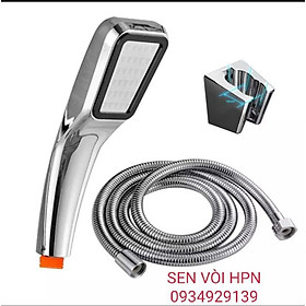Mua Bộ vòi sen tắm Tăng Áp mặt phun vuông Nhựa ABS mạ Chrome cao cấp.(có video test thực tế)