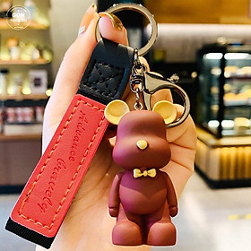 Hình ảnh Móc khóa gấu Hàn Quốc, móc treo trên balo, túi xách siêu dễ thương - BEAR-KEY-001