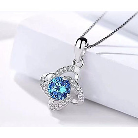 Dây chuyền bạc 925 mặt Bông Hoa gắn đá xinh lấp lánh - Trang sức bạc Ý (MDC.X003.ADTS)