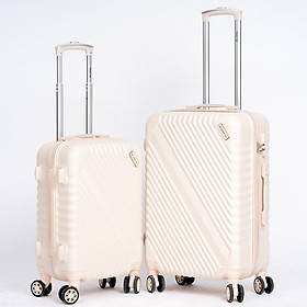 COMBO 2 vali kéo du lịch SUNNY SV05 (Size 20 - 24), nhựa dẻo ABS, chống va đập, chống trầy xước