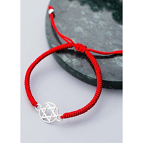 Combo 2 vòng thắt dây đỏ charm bạc treo - Ngọc Quý Gemstones