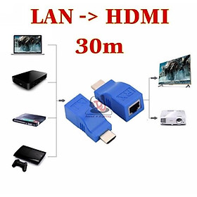 Mua ĐẦU CHUYỂN HD EXTENDER 30M ĐẦU NỐI DÀI HDMI BẰNG DÂY LAN