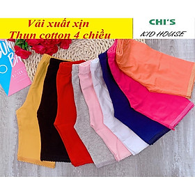 (XUẤT DƯ ĐẸP) SET 3 CÁI LEGGING LỬNG/ QUẦN LỬNG TRƠN VẢI XUẤT DƯ THUN COTTON 4 CHIỀU CHO BÉ 9-41KG