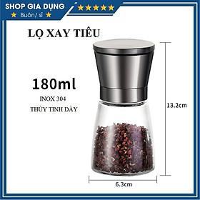 Mua Lọ Xay Tiêu  Xay Hạt Bằng Nhựa Dung Tích 180ml - Cối Xay Tiêu Vặn Tay Tiện Lợi Siêu Hot