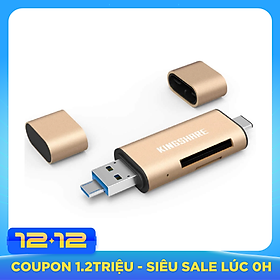 Đầu đọc thẻ nhớ SD Reader/Type C/USB 3.0/Micro USB Kingshare - Màu ngẫu nhiên - Hàng Nhập Khẩu