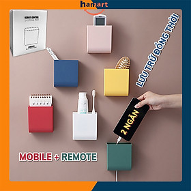 Mua Kệ Dán Tường Để Điện Thoại Remote Hamart Đa Năng 2 Ngăn Lớn Đa Sắc Thông Minh Tiện Lợi