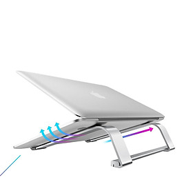 Giá đỡ laptop bằng hợp kim nhôm P2 cao cấp kê macbook, máy tính laptop chắc chắn cho máy 11 inch - 15,6 inch