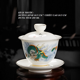 Mua Chén Khải Long Lân Quy Phượng Sứ Thấu Quang Cảnh Đức Trấn Cao Cấp