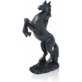 Tượng đứng Ngựa Nhựa Tượng để trang trí nội thất Tác phẩm điêu khắc nghệ thuật Ngựa 17830.5cm Đen 1PC
