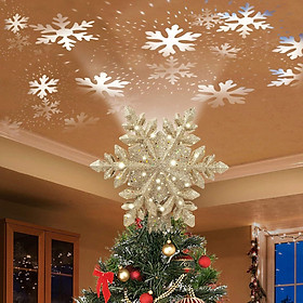 Trang trí cây Giáng sinh với máy chiếu tuyết vàng, trang trí cây tuyết vàng lấp lánh 3D