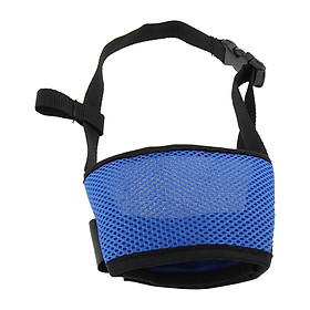 Pet Breathable Mouth Mask Cover for Dog Puppy Outdoor Walking Blue S