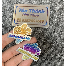Logo titan Michelin màu khò, điện phân