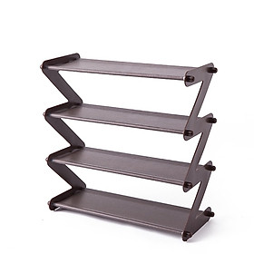 Mua Kệ Để Giày Dép  Sách Vở 4 Tầng Zíc Zắc Có Thể Tháo Rời - Tặng 1 khăn lau tay
