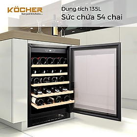 Mua Tủ ướp  bảo quản rượu vang thương hiệu Kocher. Model KWEU-1156B Dung tích 135L (Sức chứa: 54 chai) - Hàng Chính Hãng