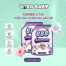 Combo 2 Túi Nước Giặt xả 888 Hương Nước Hoa Cao Cấp 2kg/Túi