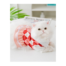 Váy caro đỏ từ 2.5-10kg siêu đáng yêu dành cho thú cưng chó mèo