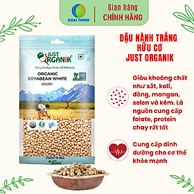 Đậu Nành Đậu Tương Hữu Cơ Không Biến Đổi Gen Làm Sữa Dinh Dưỡng Cho Bé Just Organik Nhập Khẩu Ấn Độ 500g