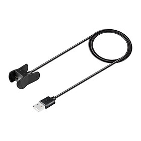 USB Cable Charger, Replacement Data Sync USB Charging Cable Clip Charger for Garmin Vivosmart 3 Sport Watch, BLACK