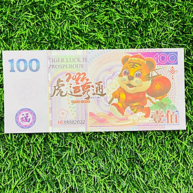 Tiền hình con Cọp vui vẻ - 100 Macao của Đài Loan lì xì tết, giá tốt, siêu rẻ, đẹp