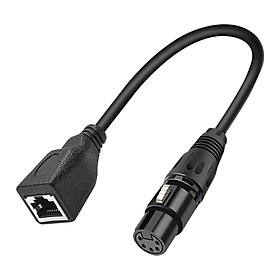 XLR 5 Pin Female to RJ45 Female Adapter Cable 30cm/1ft for LED Controller