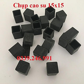 Mua 20 chiếc chụp KT:15x15 bao ngoài chân đế  chụp  núm  nút  cao su bịt chân bàn ghế  hộp vuông