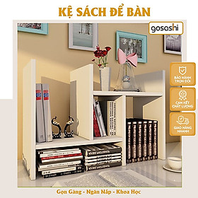 Kệ Sách Để Bàn Nhỏ Gọn, Tuỳ Chỉnh Kiểu Dáng, Phong Cách Tối Giản, Dễ Lắp Đặt Và Di Chuyển, Phủ Melamine Chống Nước, Dễ Vệ Sinh Thương HiệuGosashi-KSDB