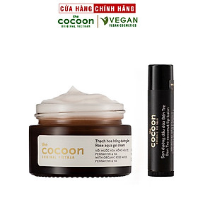 Combo Thạch hoa hồng dưỡng ẩm cocoon 30ml + Son dưỡng dầu dừa bến tre cocoon 5g