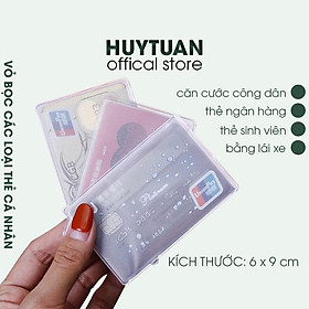 Hình ảnh BỘ 8 vỏ bọc thẻ căn cước bằng lái thẻ tín dụng trong suốt (VBT08)