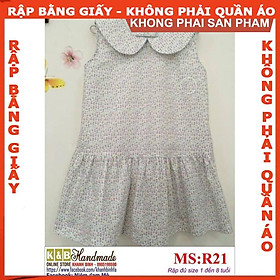 Rập giấy A0 đầm bé gái mã R21 (BẢN VẼ)