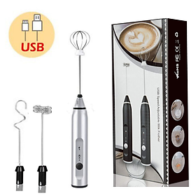 Máy đánh trứng, tạo bọt 3 trong 1 tích hợp cổng sạc USB MFB1501H dung lượng pin 1200 mAh - Bạc
