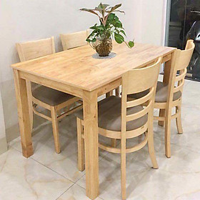 Bộ bàn ăn 4ghế và 6ghế mặt bàn (gỗ cao su.)