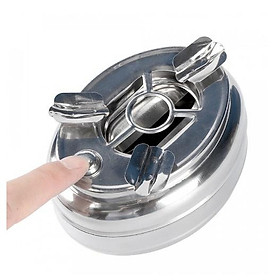 Mua Khay gạt tàn thuốc lá nút bấm 2 ngăn bằng inox 304